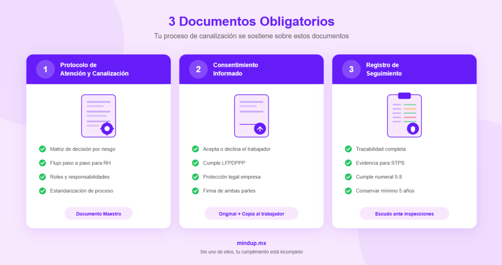 documentos canalizacion trabajadores nom 035