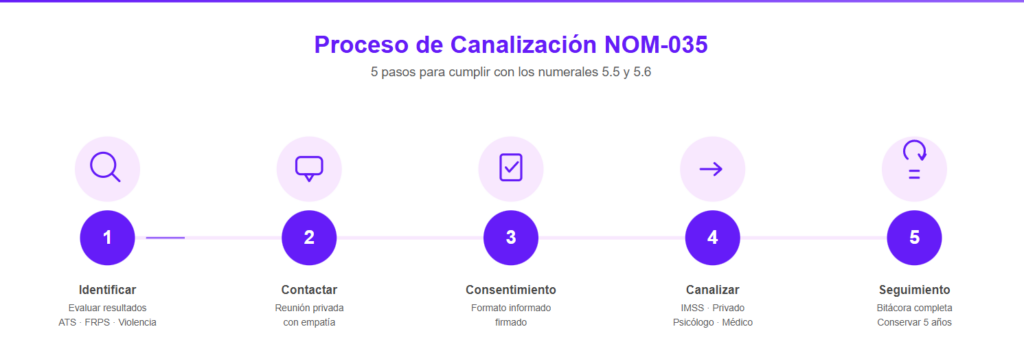 proceso canalizacion nom 035 mindup