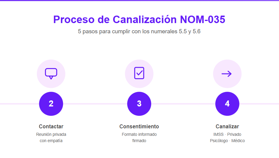 proceso canalizacion trabajadores riesgo nom 035