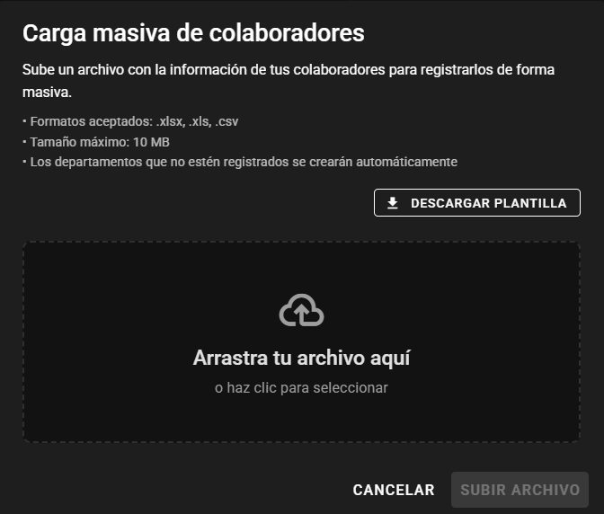 carga masiva empleados - nom 035