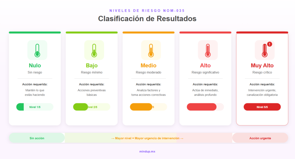 niveles de riesgo nom 035