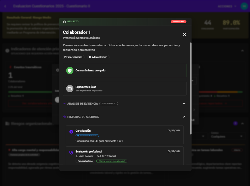 seguimiento de riesgos nom 035